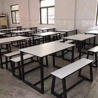 CHINESEHPL wholesale compact laminate board tables and chairs use for school dining room